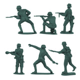 BMC Toys Classic Toy Soldiers WW2 German Infantry Figures Forest-Green Back Close Up
