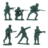 BMC Toys Classic Toy Soldiers WW2 German Infantry Figures Forest-Green Close Up