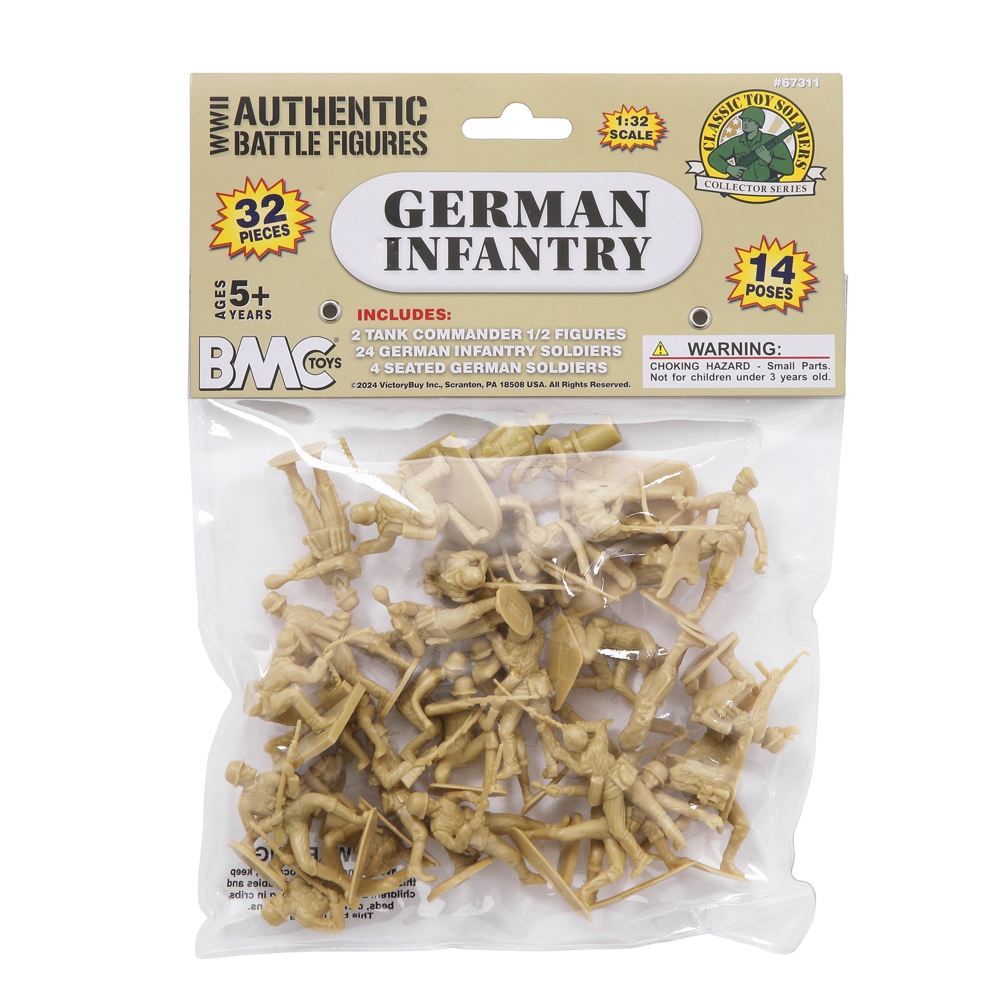 ドイツ　ミニチュア　おまとめセット BMC CTS WW2 German Infantry Plastic Army Men - 32pc Tan Soldier