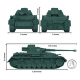 BMC Toys Classic Toy Soldiers WW2 German Halftrack Hanomag Vehicle Forest-Green Color Scale