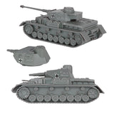 BMC Toys Classic Toy Soldiers WW2 Tank German Panzer Tank Gray Color Short Barrel Vignette