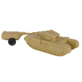 BMC Toys Classic Toy Soldiers WW2 Tank Uk Churchill Crocodile Tank Tan Vignette