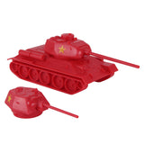 BMC Toys Classic Toy Soldiers WW2 Tank USSR T34 Tank Red Vignette