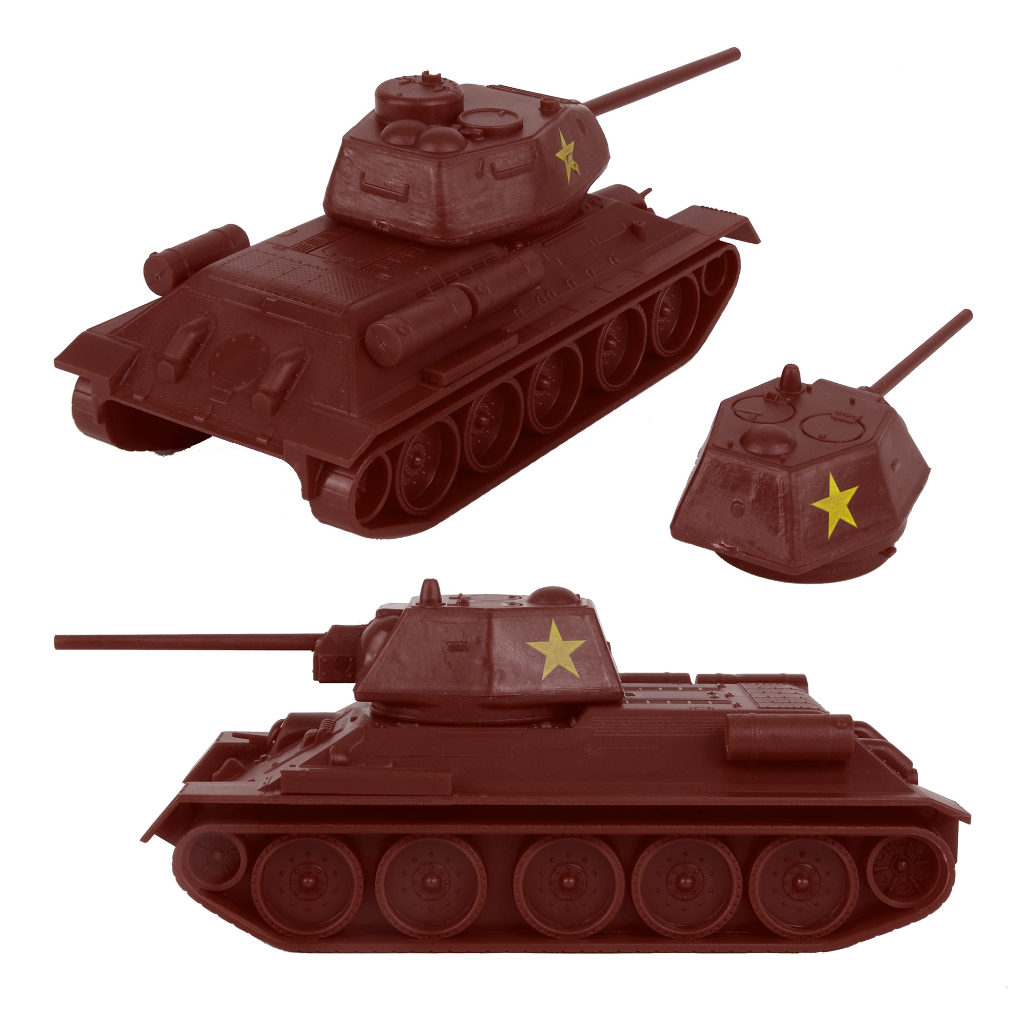 BMC CTS WW2 Soviet T-34 Tank Brown Russian T34 Plastic Army