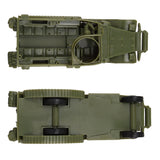 BMC Toys Classic Toy Soldiers WW2 United States M3 Halftrack Vehicle OD Green Vignette Top and Bottom Views