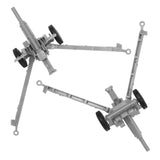 BMC Toys Classic Toy Soldiers WW2 US Short Barrel Howitzer Gray Top and Bottom Views