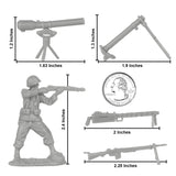 BMC Toys Classic Toy Soldiers WW2 US Soldier Figures Gray Scale