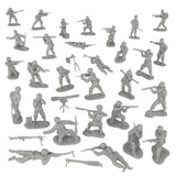 BMC Toys Classic Toy Soldiers WW2 US Soldier Figures Gray Vignette