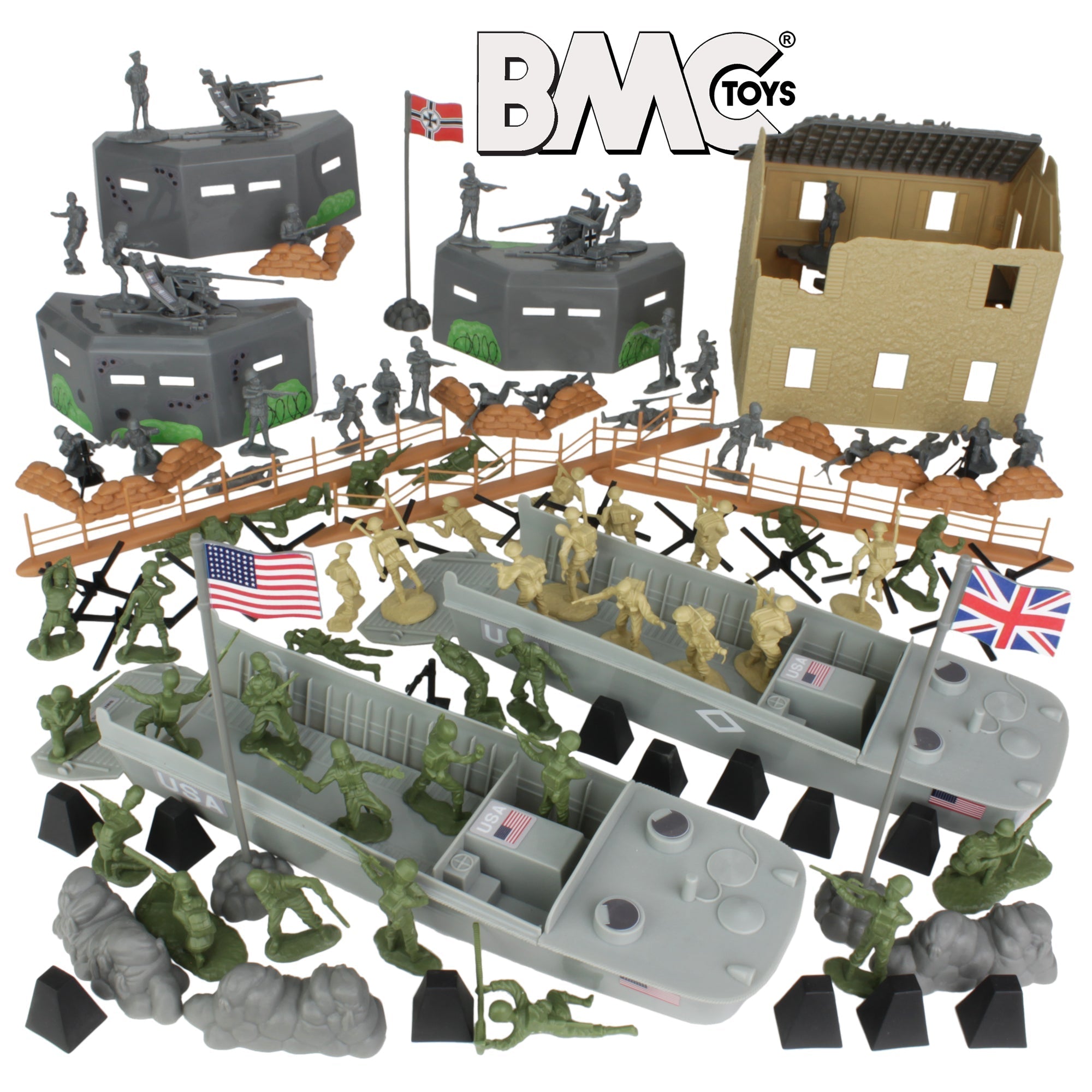 BMC D-Day Plastic Army Men Boxed Playset 110 Pieces – VictoryBuy