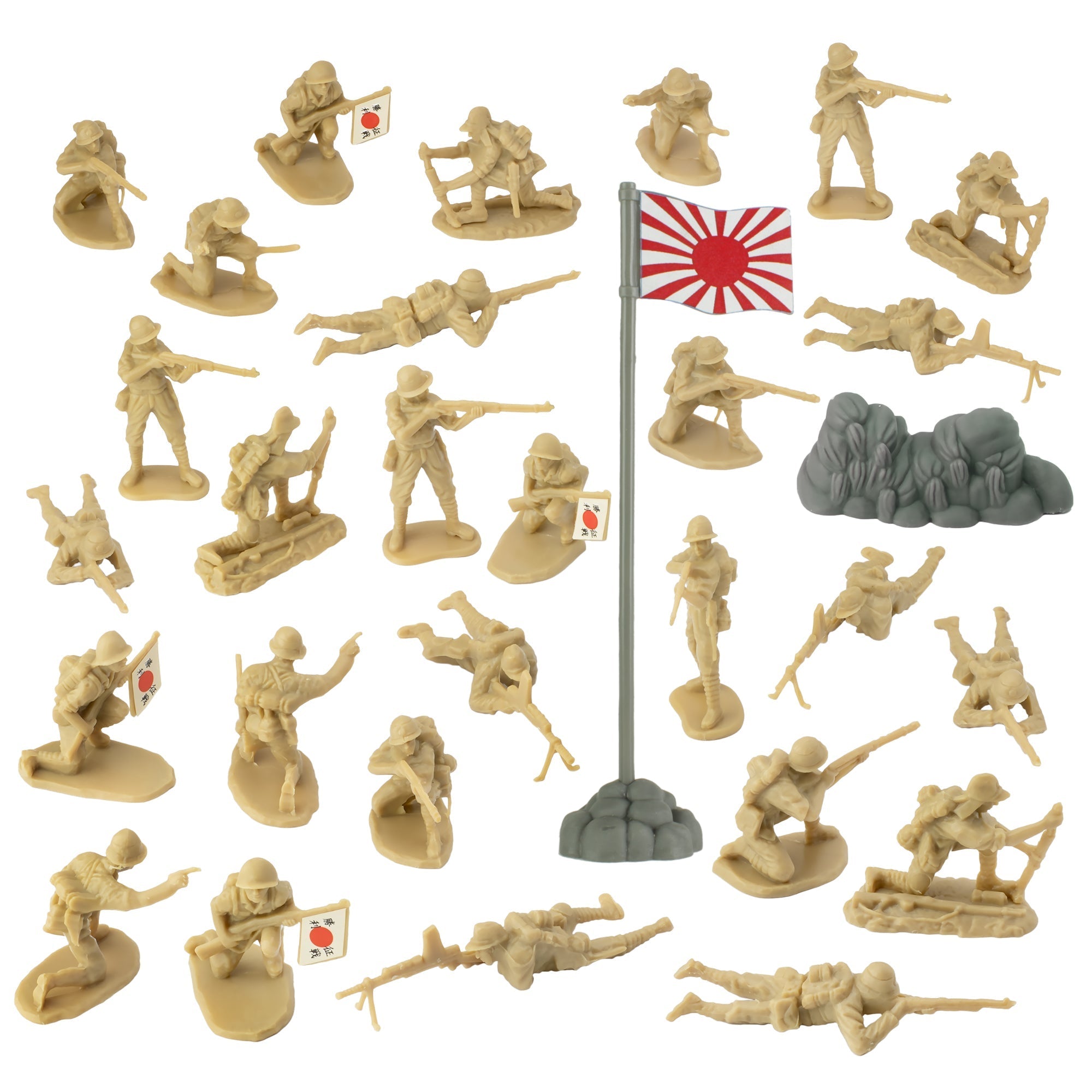 日本軍兵士　オブジェ　置物　約30cm BMC WW2 Japanese Plastic Army Men 30 Japanese Imperial Soldier