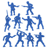 BMC Toys Lido Plastic Army Men Blue Color Classic Soldier Figures Close Up Reverse View