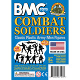 BMC Toys Lido Plastic Army Men Blue Color Classic Soldier Figures Insert Art