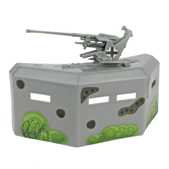 BMC WW2 Pillbox Bunker Defense with Gun 132 Scale for 54mm Army