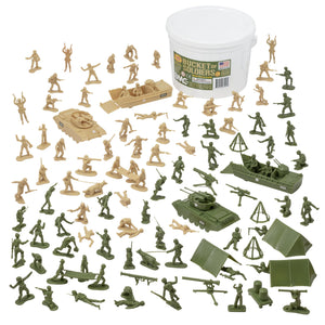 BMC Toys Plastic Army People Bucket Vignette