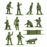 BMC Toys Plastic Army Women Medical Team and Specialists OD Green Color Close Up Back View