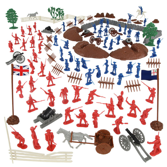 BMC Toy American Revolutionary War Battle of Bunker Hill (Breed's Hill) 115 piece Plastic Army Men Boxed Playset