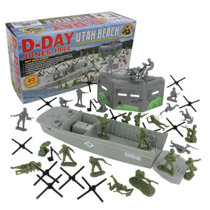 【Miyazaki Man】WWEトイベルト 2点セット プラスチック製 BMC D-Day Utah Beach Plastic Army Men Boxed Playset 40 Pieces 54mm