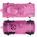Tim Mee Toy Modern Armored Cars Pink Top and Bottom Views