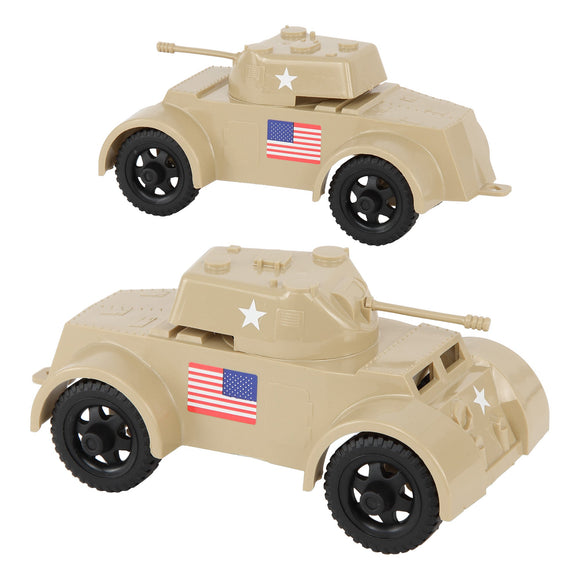 Tim Mee Toy Staghound Armored Cars Tan Vignette