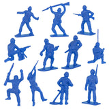 Tim Mee Toy WW2 Plastic Army Men DK Novelties Blue Close Up Back View