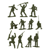 Tim Mee Toy WW2 Plastic Army Men DK Novelties Olive Green Close Up Back View