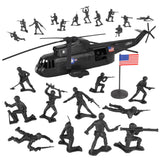 Tim Mee Toy Army Medical Rescue Helicopter Black Vignette