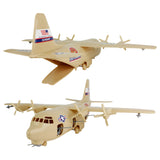 Tim Mee Toy C130 Hercules Tan Front and Back Views