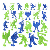 Tim Mee Toy Fantasy Figures Blue & Lime Green Vignette