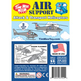 Tim Mee Toy Air Support Attack & Transport Helicopters Gray Color Package