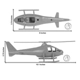 Tim Mee Toy Air Support Transport Helicopter Gray Color Scale