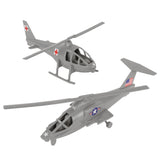 Tim Mee Toy Air Support Attack & Transport Helicopters Gray Color Vignette