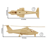 Tim Mee Toy Air Support Attack Helicopter Tan Color Scale