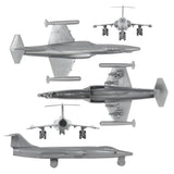 Tim Mee Toy Cold War Fighter Jet F-104 Starfighter Silver-Gray Color Close Up Views