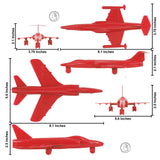 Tim Mee Toy Cold War Jet Airplanes Red Color Scale
