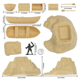 Tim Mee Toy Pirates of Treasure Island Black and Tan 28pc Playset Scale