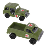 Tim Mee Toy Battle Transport Light Trucks OD Green Color Medical Vignette