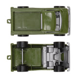 Tim Mee Toy Battle Transport Light Trucks OD Green Color Pickup Top & Bottom Views