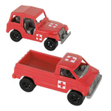 Tim Mee Toy Battle Transport Light Trucks Red Color Medic Vignette