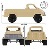 Tim Mee Toy Battle Transport Light Trucks Tan Color Pickup Scale