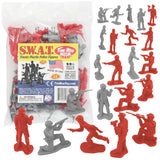 Tim Mee Toy SWAT Police Figures Gray & Red Main Image