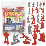Tim Mee Toy SWAT Police Figures Gray & Red Main Image