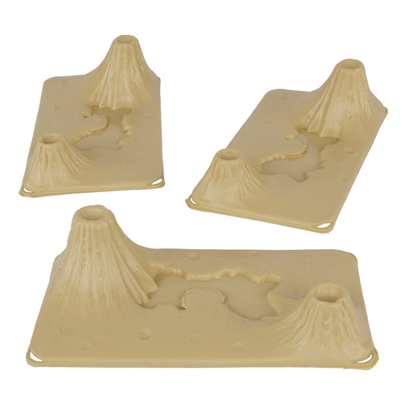 Tim Mee Toy Volcanic Geyser Terrain 3pc Tan Accessory Vignette