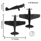 Tim Mee Toy WW2 Fighter Planes Black P-40 Warhawk Scale