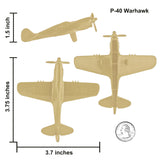 Tim Mee Toy WW2 Fighter Planes Tan P-40 WarhawkScale