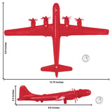 Tim Mee Toy WW2 B-29 Superfortress Bomber Plane Red Color Plastic Army Men Aircraft 