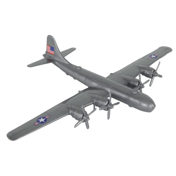Tim Mee Toy WW2 B-29 Superfortress Bomber Plane Silver-Gray Color Plastic Army Men Aircraft Main Image