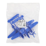 Tim Mee Toy WW2 P-38 Lightning Blue Color Plastic Fighter Planes Package