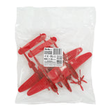 Tim Mee Toy WW2 P-38 Lightning Red Color Plastic Fighter Planes Package