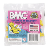 BMC Toys Classic Plastic Powder-Blue, Pink and Yellow Baby Figures Package