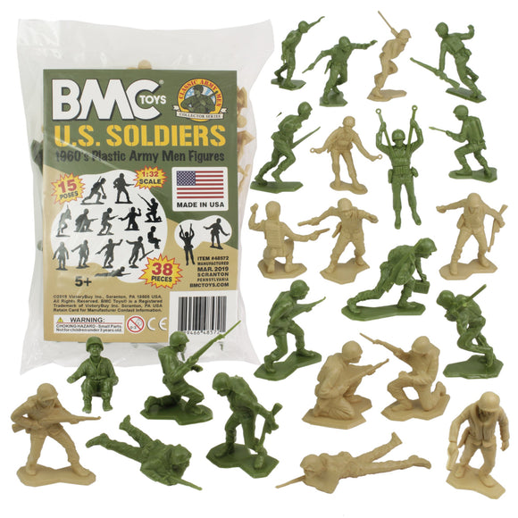 BMC Toys Classic Marx WW2 Soldiers Tan OD Green Main